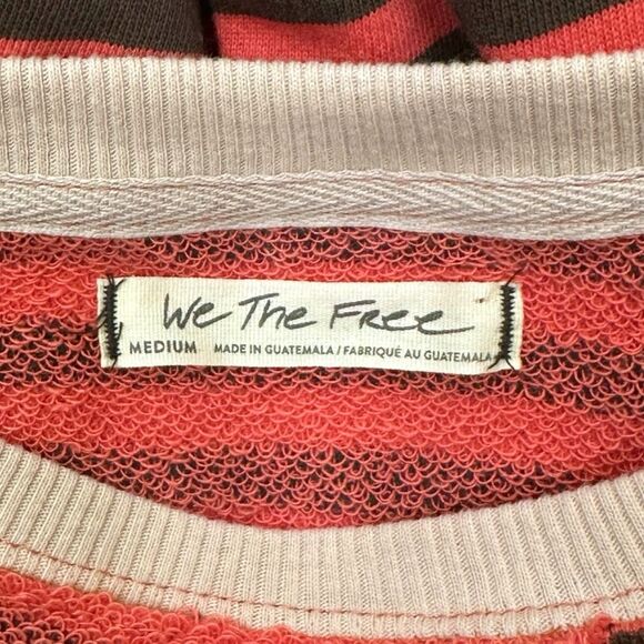 We The Free x Free People Classic Striped Oversized Crew Neck - Size Medium - Picture 6 of 6